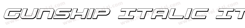 Gunship Italic Italic字体转换